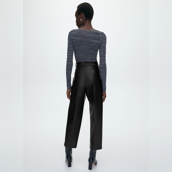 BNWT-Aritzia Wilfred Vegan Leather Carrot Pant - Picture 6 of 6